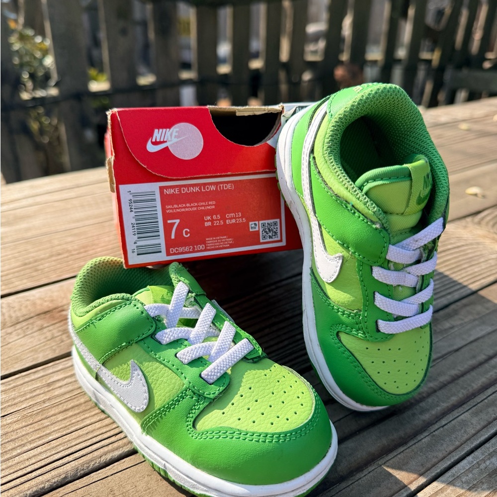 Nike Kids Dunk Low Green Shoes